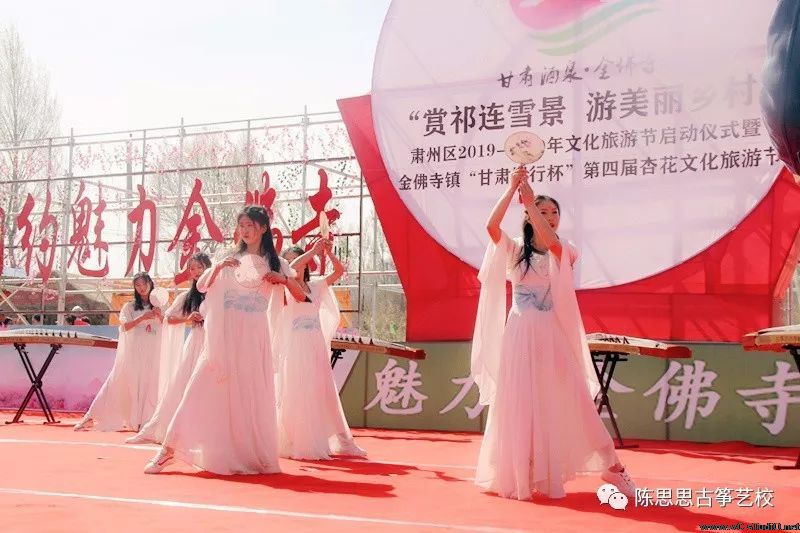 满阶芳草绿，一片杏花香——陈思思古筝艺校与杏花的完美邂逅！