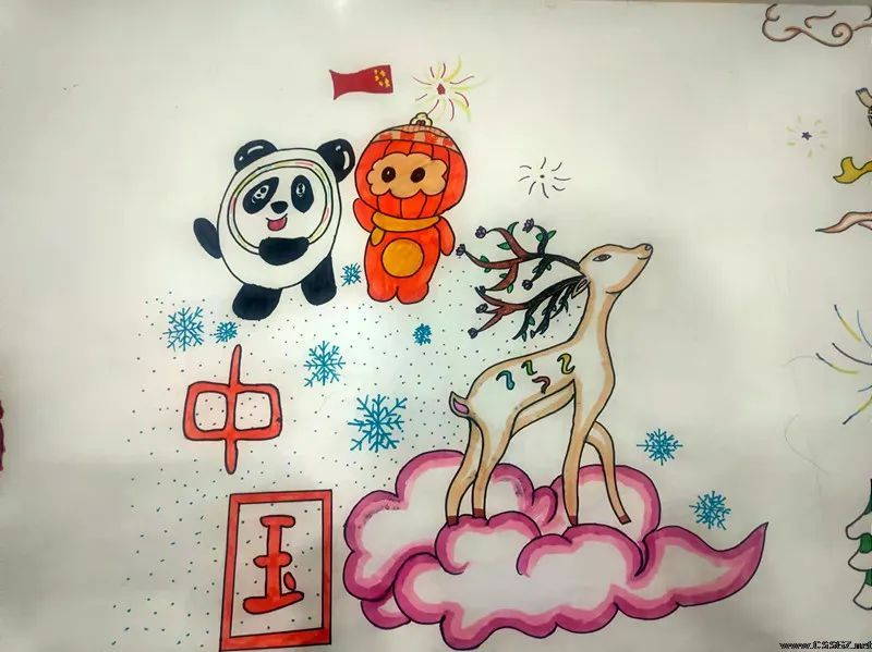 “丝路冰雪 喜迎冬奥”—陈思思古筝艺校学员手绘百米长卷创意画为冬奥加油